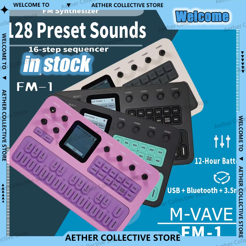 Midi Controller Pad - M-VAVE FM1 휴대용 FM 신디사이저, 블루투스