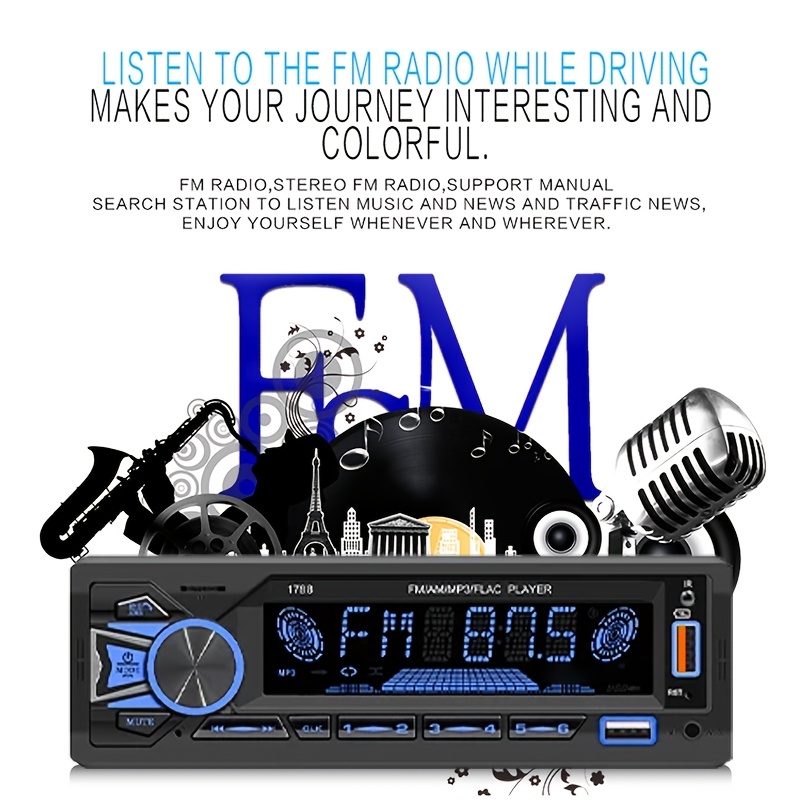 1DIN 인대시형 FM 카 라디오 스테레오, 디지털 오 - Audio Without Music 리뷰 및 가격
